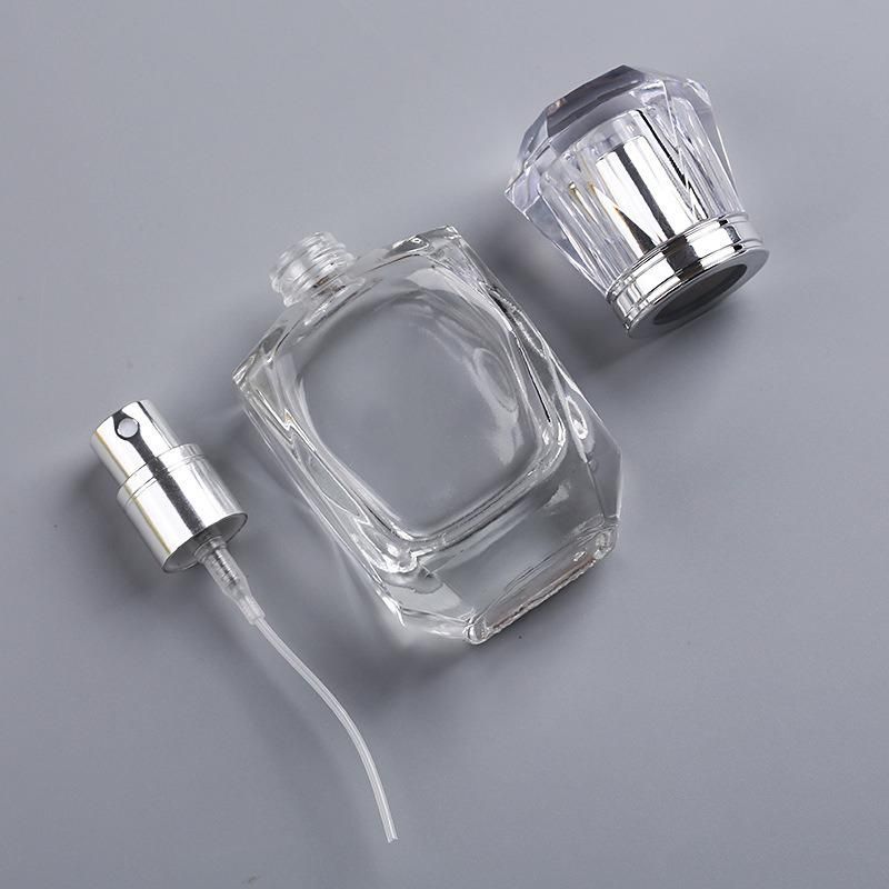 30ml Vintage Glass Empty Spray Bottle Wedding Gifts Car Decor Crystal Transparent Flint Perfume Bottle