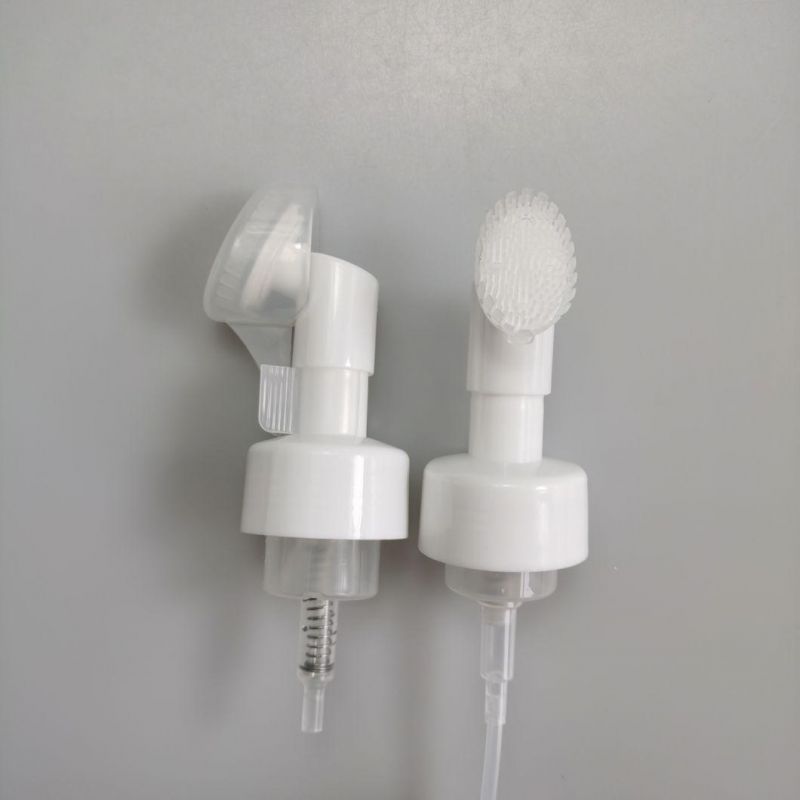 100ml 120ml 150ml 200ml White Plastic Wash Face Bottle with Facial Brush Bottle Foam Pump